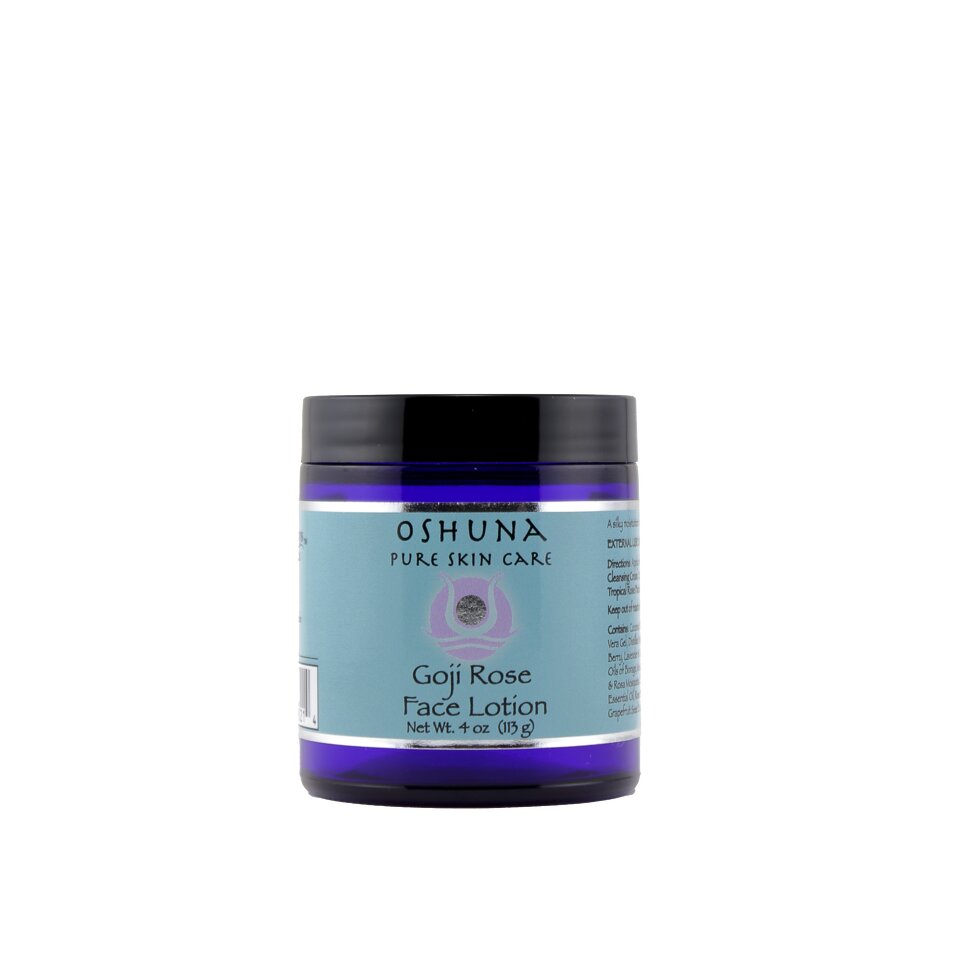 Oshuna Pure Skin Care ~ Goji Rose Face Lotion 4 oz